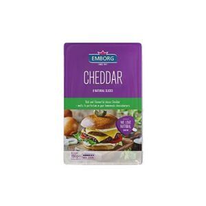 Phô mai Cheddar cắt lát Emborg – 8 miếng/150g