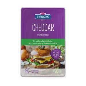 Phô mai Cheddar cắt lát Emborg – 8 miếng/150g