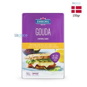 Phô mai Gouda cắt lát Emborg – 8 miếng/150g