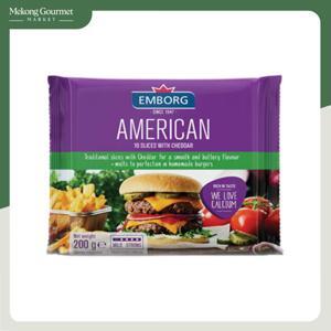 Phô mai lát American với Cheddar hiệu Emborg 200g