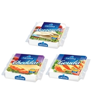 Phô mai lát Lactima Cheddar gói 200g (12 lát)