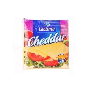 Phô mai lát Lactima Cheddar gói 200g (12 lát)