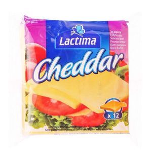 Phô mai lát Lactima Cheddar gói 200g (12 lát)