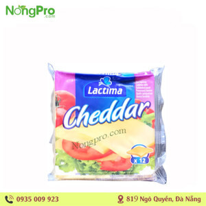 Phô mai lát Lactima Cheddar gói 200g (12 lát)