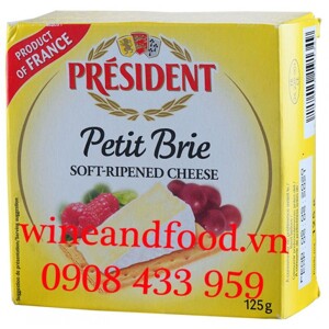 Phô mai Petit Brie Président hộp 125g