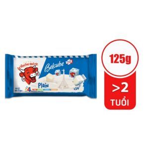 Phô mai vuông Con Bò Cười La Vache qui rit Belcube vị sữa 24 viên gói 125g