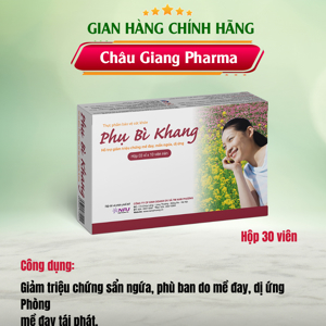 Phụ Bì Khang - hỗ trợ điều trị mề đay, hộp 30 viên