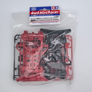 Phụ kiện 95242 MINI 4WD Super X Rein. Chassis Red/Blk Tamiya