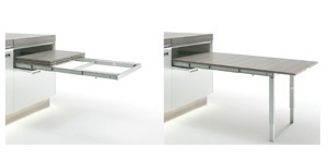 Phụ kiện bàn kéo và xếp với chân bàn gấp lại được Hafele 642.19.928