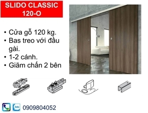 Phụ kiện cửa trượt Classic 120O giảm chấn 2 bên Hafele 941.25.114