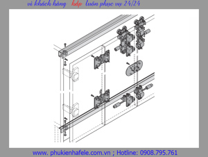 Phụ kiện cửa trượt Hafele 410.26.048