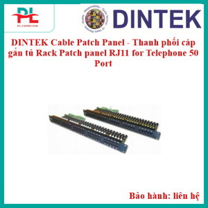 Phụ kiện Patch panel for Telephone 50 port Dintek, 19 inch