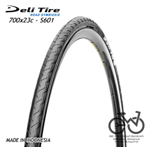 Phụ tùng Vỏ Xe Deli Tire gấp có sọc 700x23c / (1 cặp)