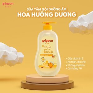 Sữa tắm gội 2 trong 1 Pigeon tinh chất hoa hướng dương - 700ml