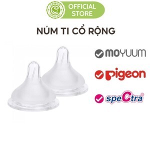 Bộ 2 núm ti cho bình cổ rộng Pigeon NV15007 - Size S