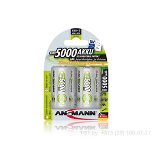 Pin đại sạc D ANSMANN 5000mAh NiMH HR20 BL2