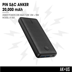 Pin dự phòng Anker A1363 PowerCore Select 20.000mAh