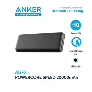 Pin dự phòng Anker PowerCore Speed QC 3.0 & PowerIQ A1278 20000mAh