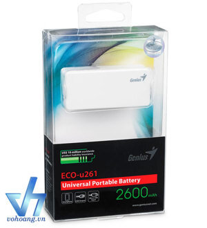 Pin dự phòng Genius ECO-u261 - 2600mAh