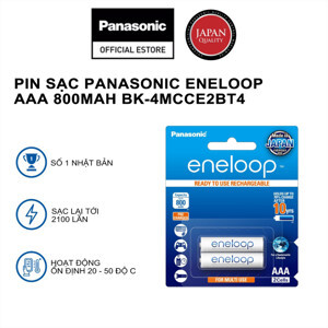 Pin sạc AAA PANASONIC ENELOOP 800mAh BK-4MCCE/2BV