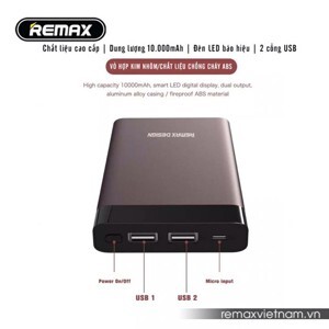 Pin sạc dự phòng 10000mah Remax RPP-120