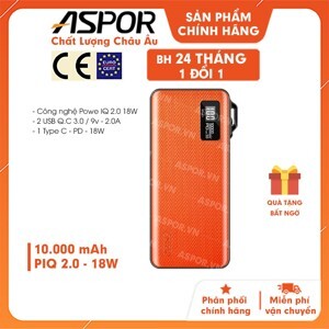 Pin Sạc Dự Phòng ASPOR PowerCore Slim 10000mAh - A359PD