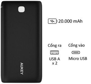 Pin sạc dự phòng Aukey PB-N15 20000 mAh