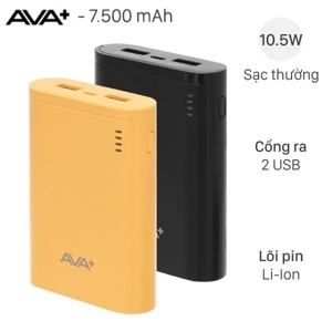 Pin sạc dự phòng AVA+ Y68 7.500 mAh