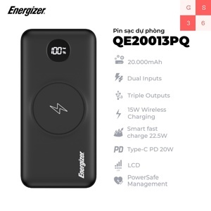 Pin sạc dự phòng Energizer 20.000mAh QE20013PQ