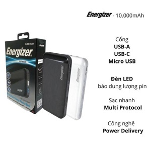 Pin sạc dự phòng Energizer UE10030MP - 10000mAh