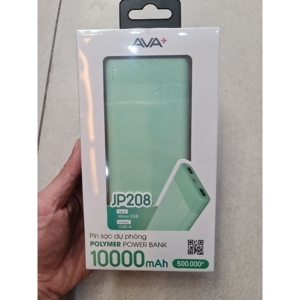 Pin sạc dự phòng Polymer AVA+ JP208 10.000mAh