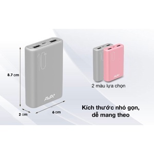 Pin sạc dự phòng Polymer AVA+ PJ JP192 10.000 mAh