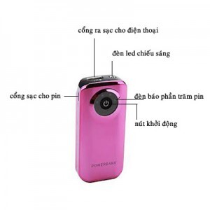 Pin sạc dự phòng Power Bank 5600 mAh - New