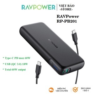 Pin sạc dự phòng RavPower RP-PB201 - 20000mAh