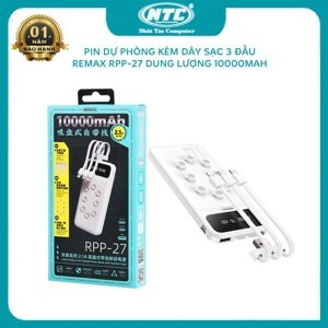 Pin sạc dự phòng Remax RPP-27 10000mAh