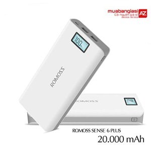 Pin sạc dự phòng Romoss sense 6 plus 20000mAh LCD