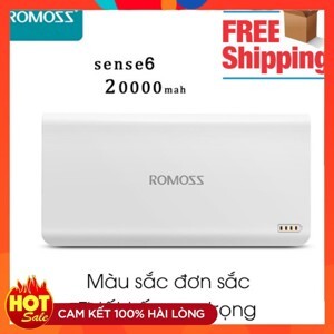 Pin sạc dự phòng Romoss Sense 6 - 20.000mAh