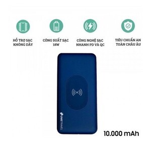 Pin sạc dự phòng sạc nhanh wireless Polymer 10000mAh - Umetravel PW1