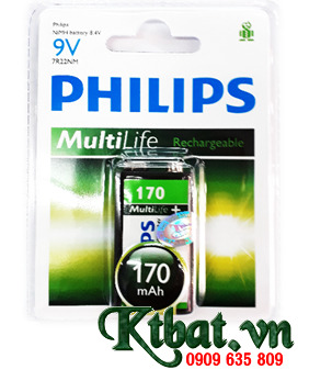 Pin Sạc Philips NiMH 9VB1A17 - 170mAh