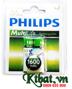 Pin Sạc Philips NiMH AA 1600mAh R6B2A160