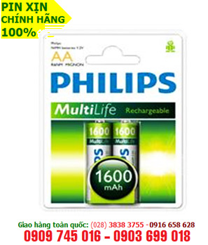 Pin Sạc Philips NiMH AA 1600mAh R6B2A160