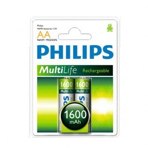 Pin Sạc Philips NiMH AA 1600mAh R6B2A160