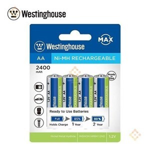 Pin sạc Westinghouse AA 2000mA hàng mỹ hộp 4 viên