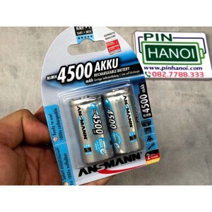 Pin trung sạc C ANSMANN 2500mAh NiMH HR14 BL2