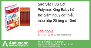 Polymax sắt nước dạng ống 10ml