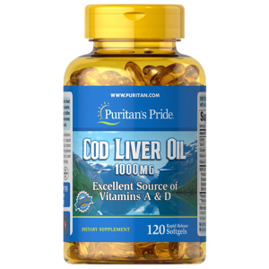 Puritan's pride Cod Liver Oil 1000mg 120 viên