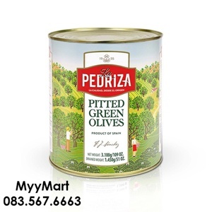 Quả oliu xanh tách hạt hiệu La Pedriza 3kg