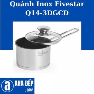 Quánh inox 3 đáy nắp kính Fivestar 14cm Q14-3DGCD