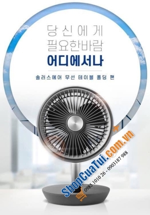 Quạt bàn tích điện gấp gọn mini Soleus Air AIR603FF