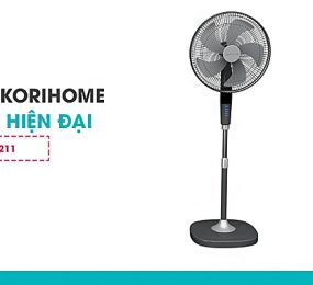 Quạt cây có điều khiển Korihome SFK211 (SFK-211) màu Ghi/Đen - 55W